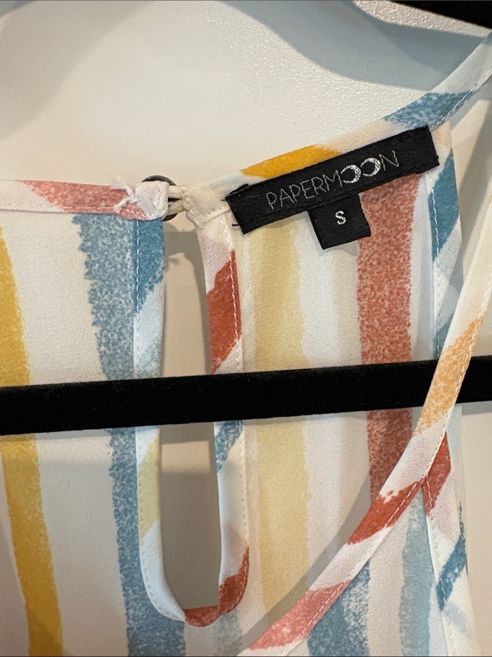 Papermoon White Multicolor Striped Halter Cami - Picture 2 of 6